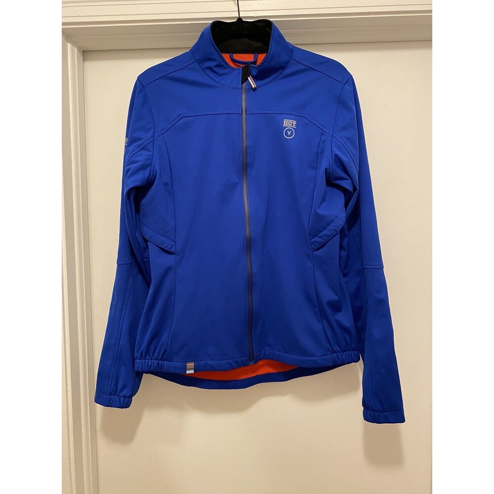 Vulpine Chris Hoy Cycling Jacket Womens Large Portixol Full Zip Blue Waterproof
